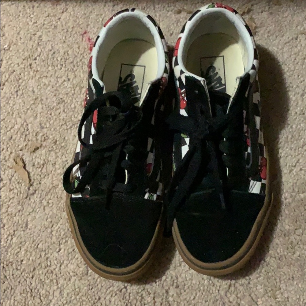 Cherry checkered vans